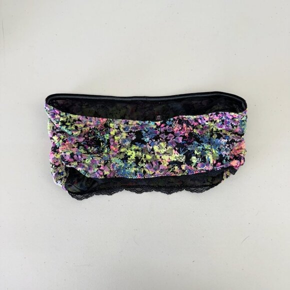 Victorias Secret Multicolor Lace Bandeau Bralette Strapless Bra Womens sz Small - Picture 6 of 6